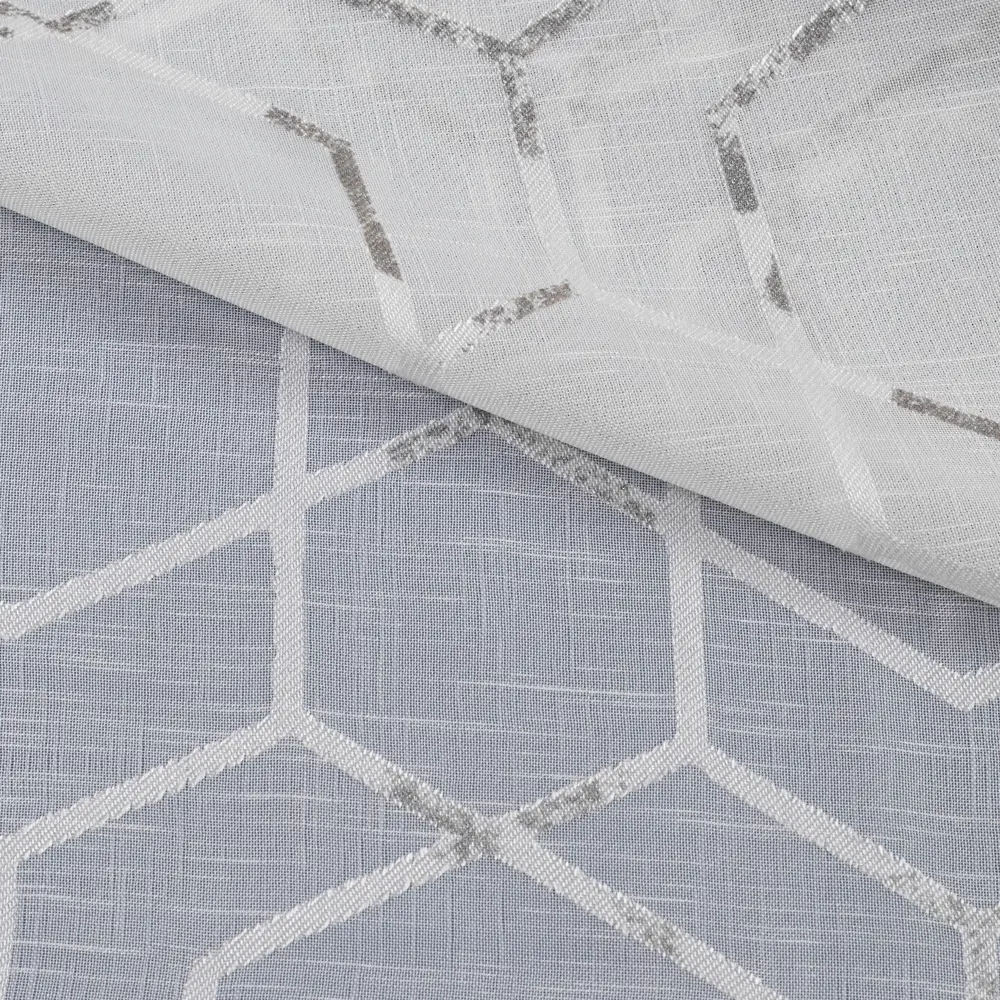 Тюль 1 м/п Геометрия батист 300 см цвет серебряный GARDEN STLM-2125857