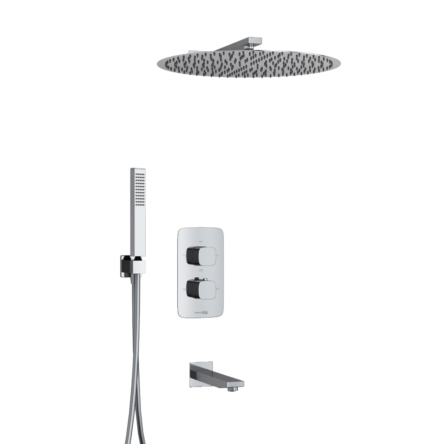 A178644 Thermo Встраиваемый комплект для ванны с верхней насадкой, лейкой и изливом WasserKRAFT  - Вид №2