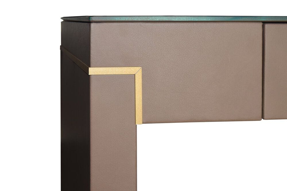 Кожаный письменный стол с ящиками ABLE TENET ARCH-00044269 - Вид №3