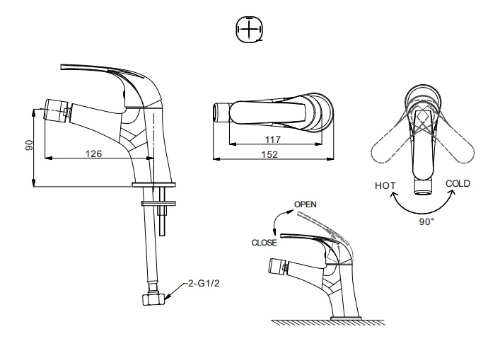 Bravat Fit Смеситель для биде FIT F3135188CP-RUS bravat - Вид №1