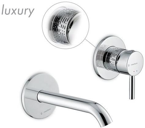 newform Смеситель для раковины настенный, однорычажный, сливной Blink sun-id-1506287 - Вид №2