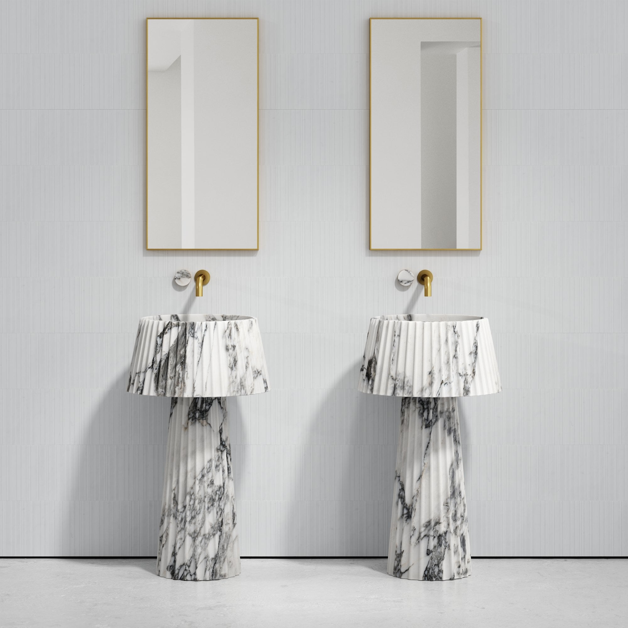 Круглый отдельно стоящий умывальник из мрамора Арабескато LUSSO Lamp ARCH-00135086 - Вид №1