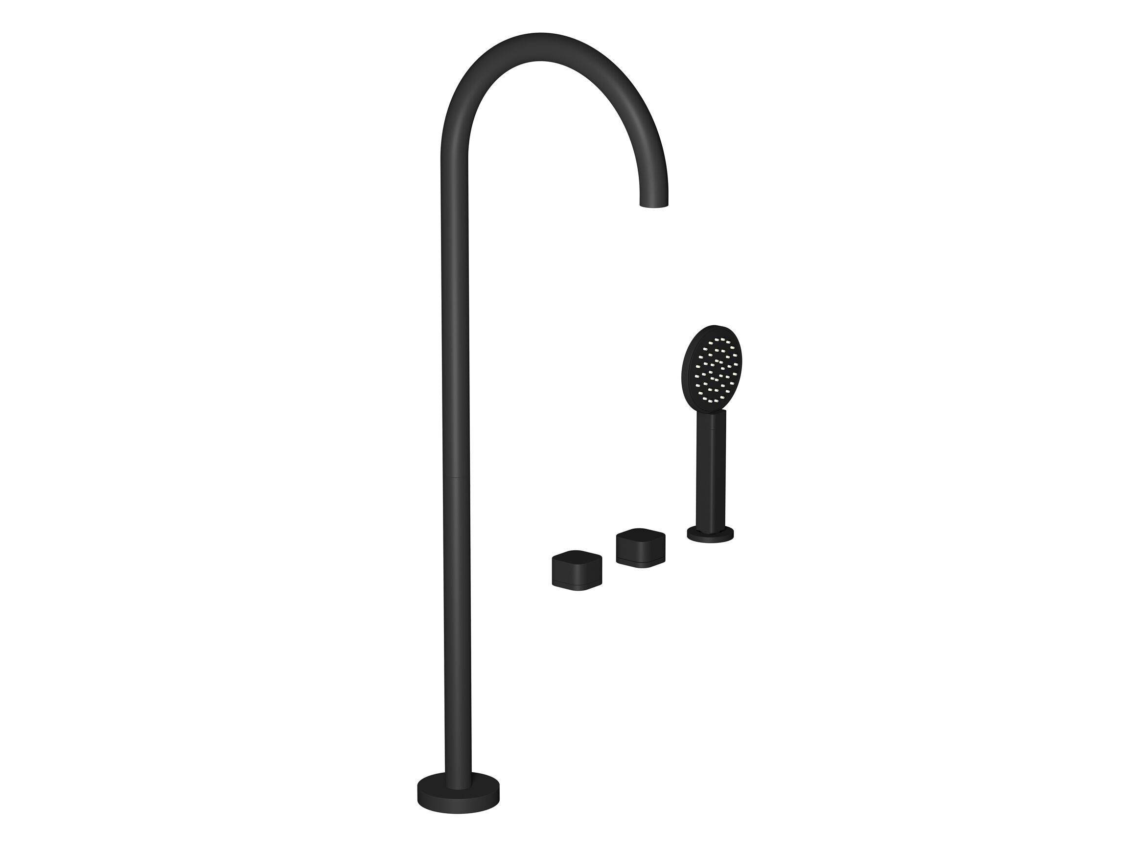 Смеситель для ванны с 4 отверстиями и ручным душем IB гелий ARCH-00026037