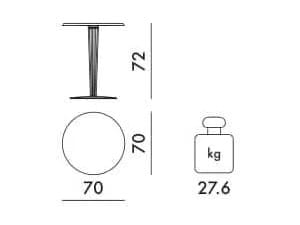 Круглый стол с ламинированной столешницей Kartell TOP TOP ARCH-00135708 - Вид №13