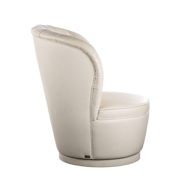 Кресло мягкое круглое молочное PUCCINI UNICO ДИЗАЙНЕРСКИЕ 249303 Молочный  - Вид №2