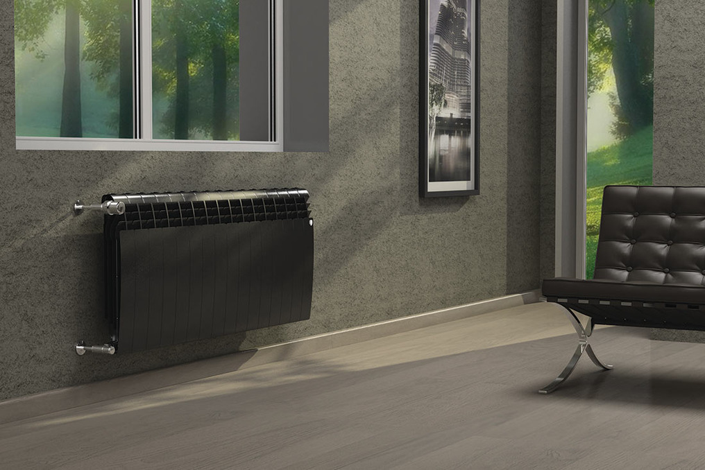 Радиатор биметаллический Royal Thermo Biliner Noir Sable 350 (черный)  - 8 секций sun-id-646017 - Вид №2