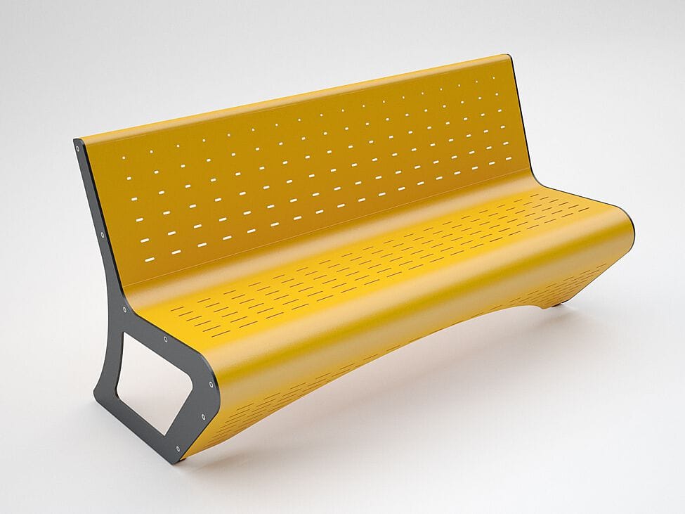 Стальная скамья со спинкой CITYSì SPACE ARCH-00140030