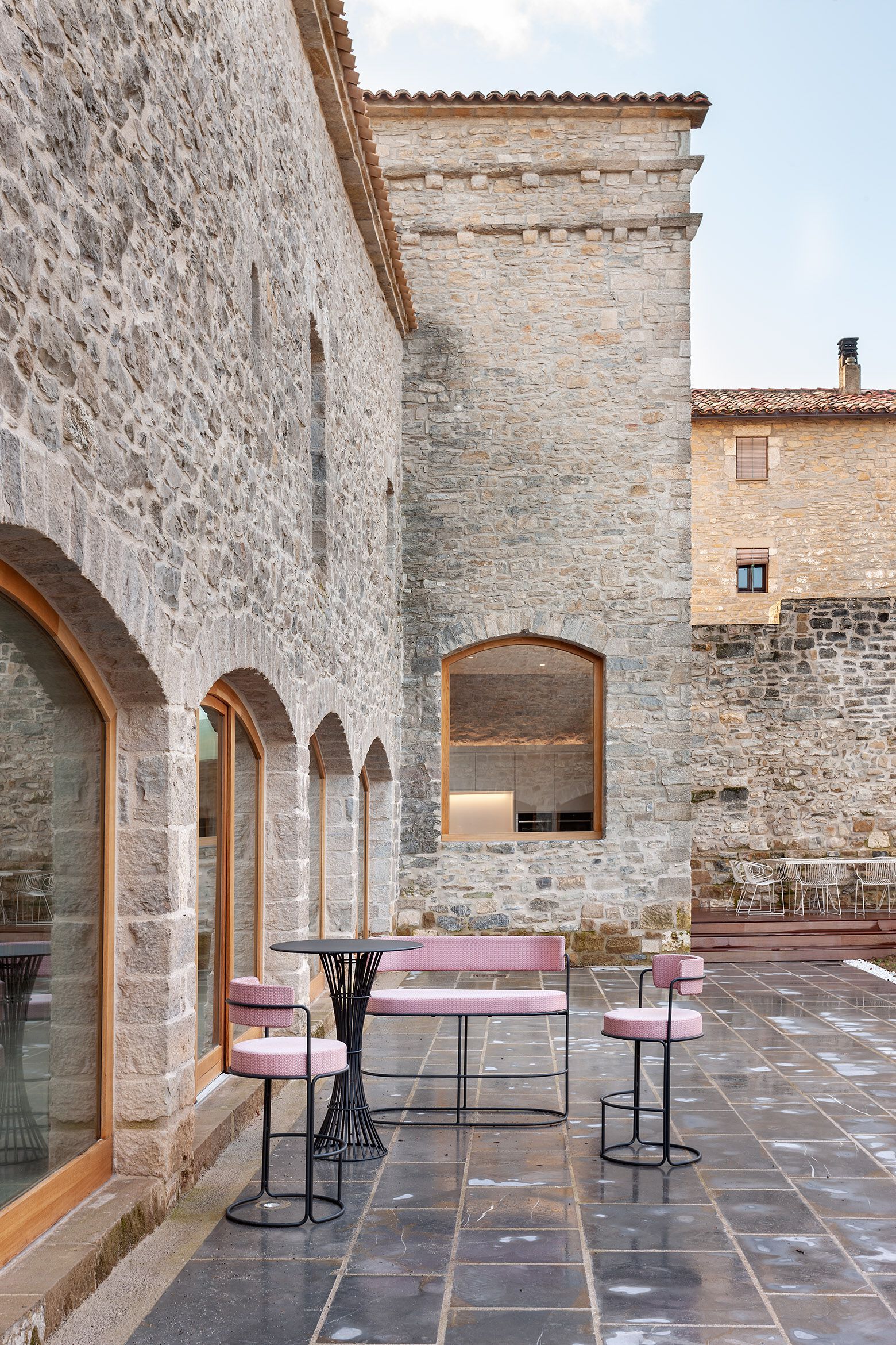 Стальной высокий садовый стул со спинкой iSimar Paradiso ARCH-00089697 - Вид №3