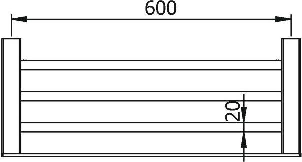 11303A Полка подвесная цвет хром LANGBERGER LEDRO - Вид №2