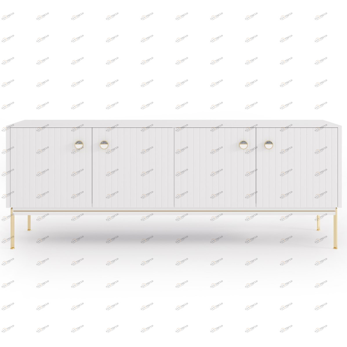 Тумба под телевизор белая 160х60 см Mio BRAGIN DESIGN LIVING 00-3974669 Белый