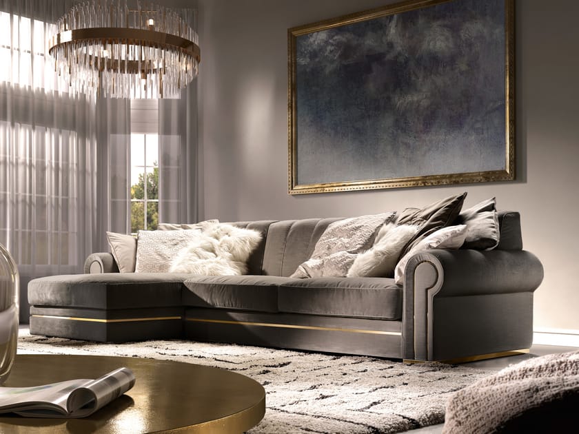 Тканевый диван с полуостровом Former In Italia QUINCY EVO ARCH-00137128