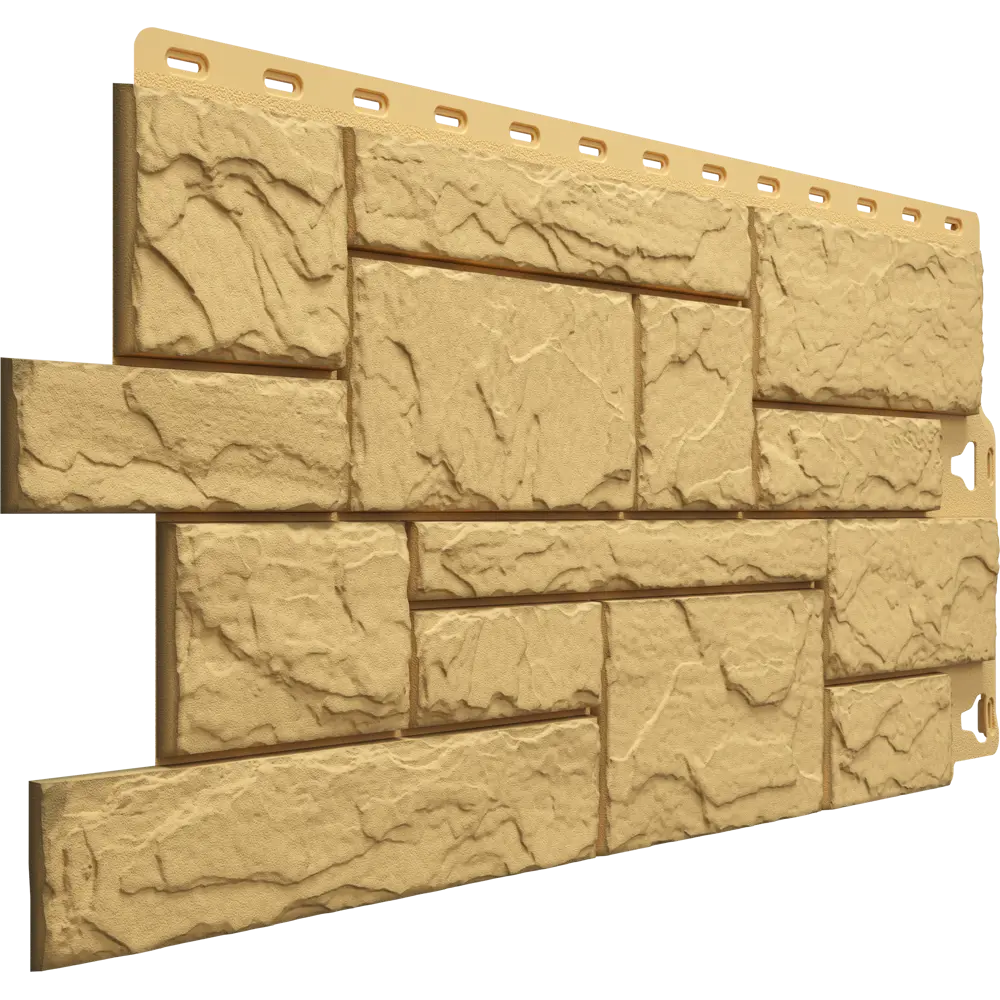 Фасадная панель Docke Камень крупный цвет жёлтый DÖCKE Dacha STLM-2204729 - Вид №1