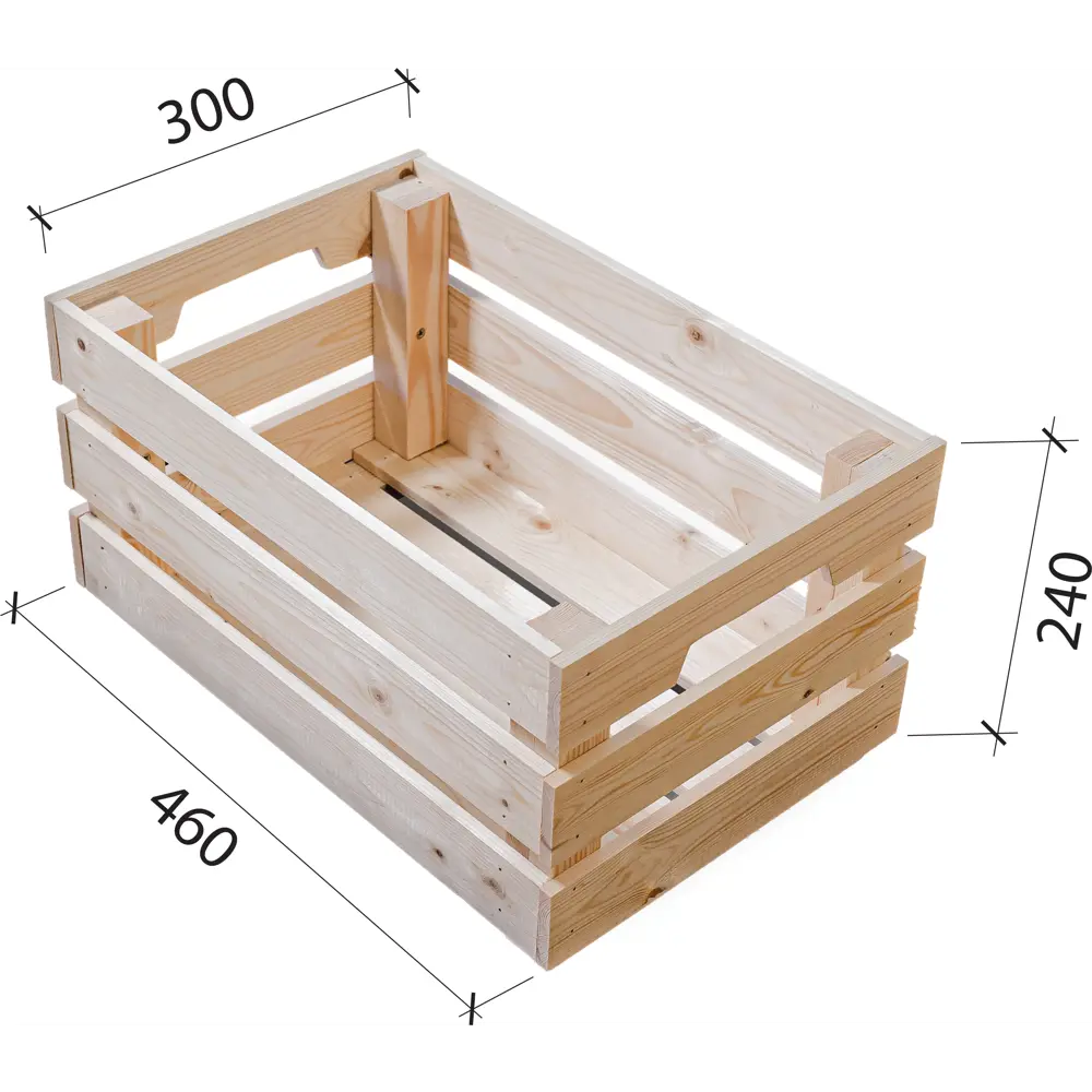 Santreyd Деревянный ящик для хранения 46×30×24 см 87887400 STLM-0076006