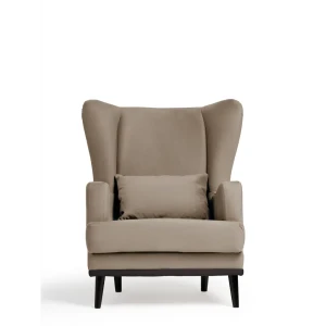 91368350 Кресло Диван не мебель Оскар Zara 75x90x85 см велюр цвет темно-бежевый STLM-1333544