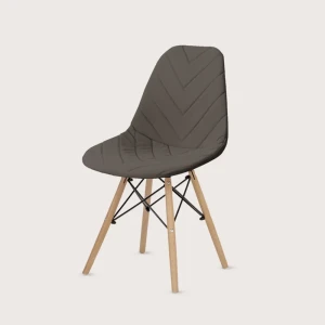 91691928 Чехол для стула PROtect в стиле Eames ткань Велюр с прострочкой цвет темно-серый 1 шт STLM-1063649