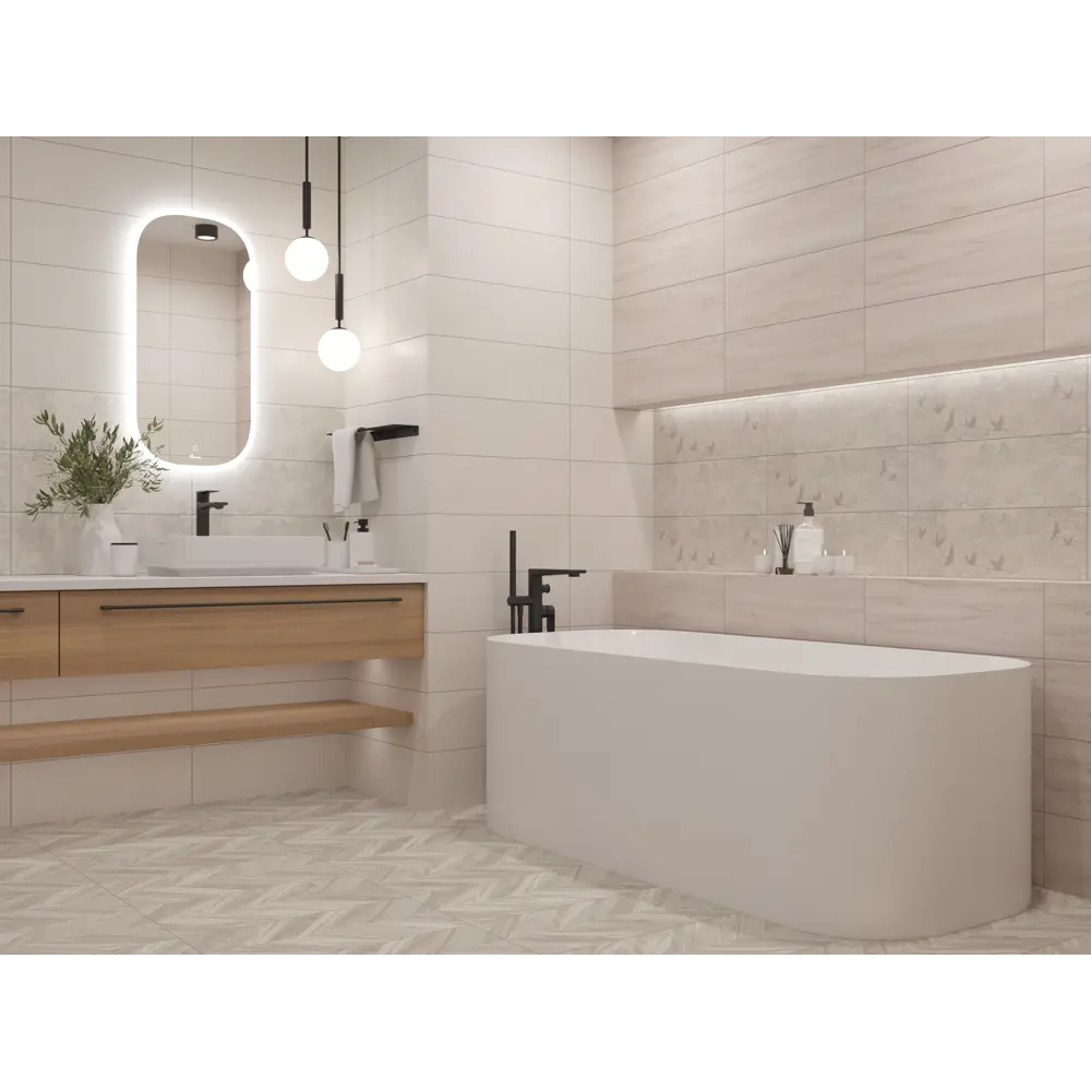 Настенная плитка LB Ceramics Юген 20x60 см 0.84 м² цвет белый STLM-2107308 - Вид №3