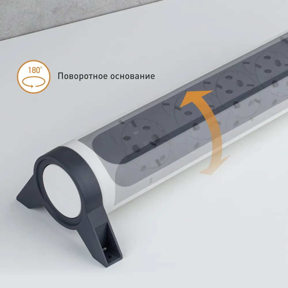 Колодка для удлинителя Legrand Комфорт 6 розеток с заземлением 3680 Вт цвет белый/черный STLM-2155974 - Вид №9