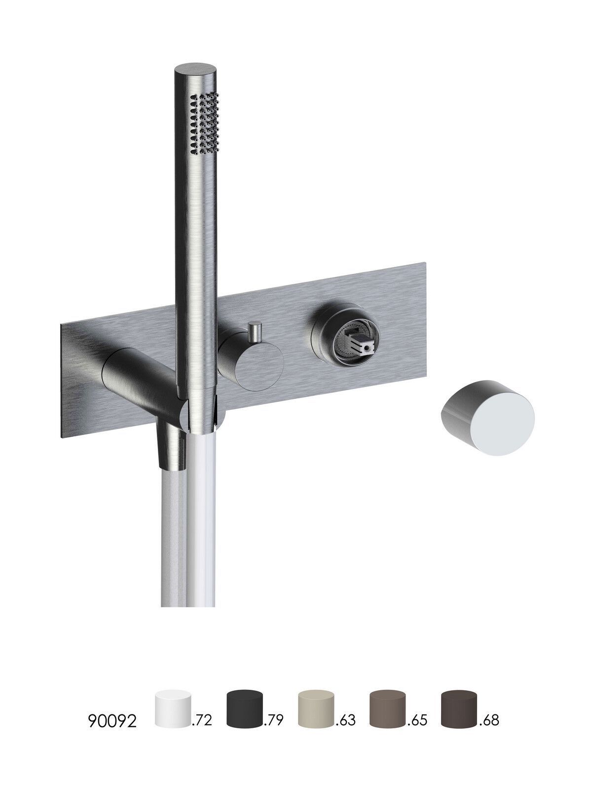 Однорычажный смеситель для ванны из нержавеющей стали с ручным душем Rubinetterie Frattini Pepe XL 316 ARCH-00039028 - Вид №1