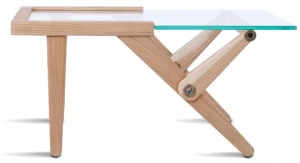 HOOKL und STOOL Журнальный столик из дерева и стекла Coffee table