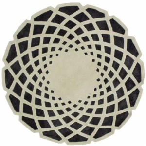 Ковер круглый бежево-коричневый 100х100 DOLLY CAPRETS ТРЕЛЬЯЖНЫЙ УЗОР 015030 Бежевый;коричневый