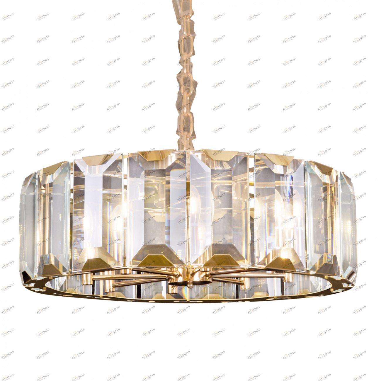 Подвесной светильник Harlow Crystal L8 gold от Delight Collection B8006 L8 DELIGHT COLLECTION ДИЗАЙНЕРСКИЕ 243928 Прозрачный;золото 
