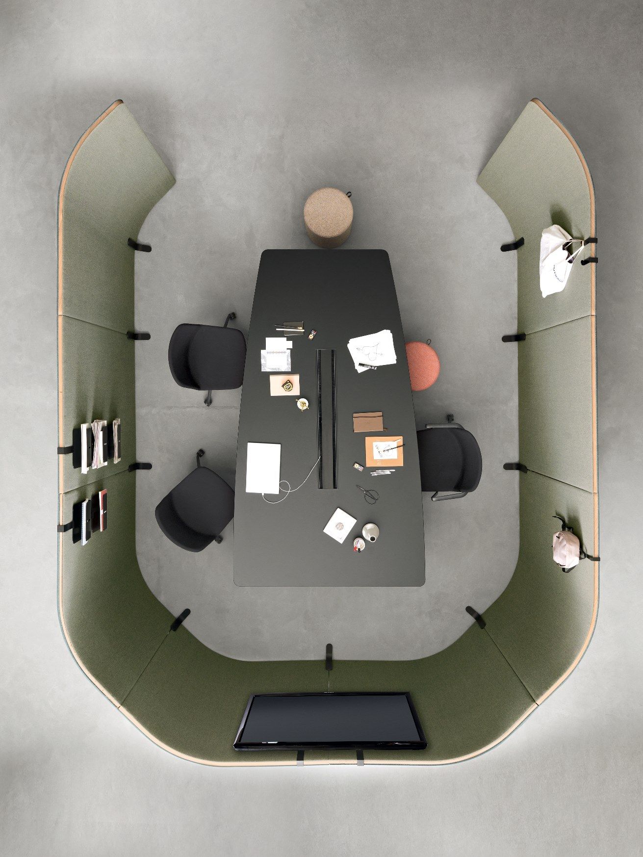 Отдельно стоящая офисная перегородка из ткани Martex ядро ARCH-00080474 - Вид №6