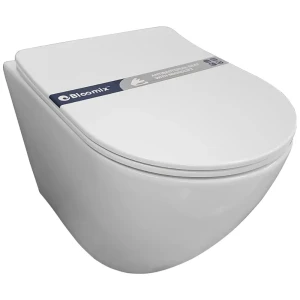 91891318 Унитаз подвесной Bloomix MS-185220 безободковый с сиденьем микролифт STLM-1348773