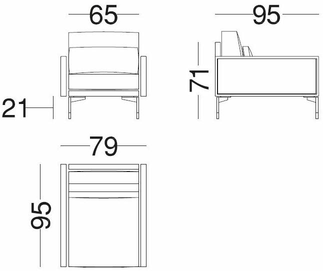 Vibieffe Кресло со съемным чехлом из ткани или кожи 115 modern epoque sun-id-1403085 - Вид №5