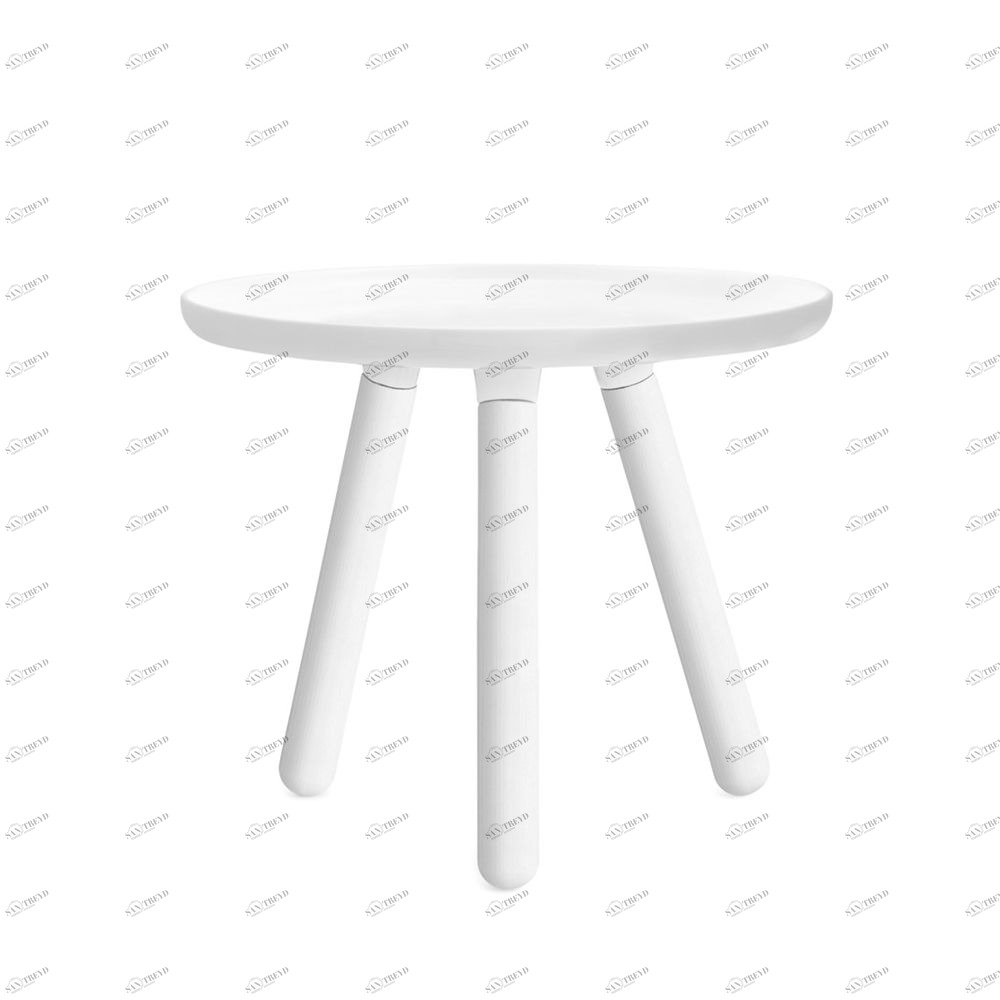 Стол Tablo маленький 42 x D50 cm, белый-белые ножки Normann Copenhagen 602150