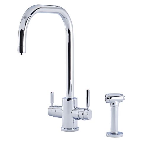 1714 Phoenix 3-в-1 кран с мгновенной подачей горячей воды с U-образным изливом и ополаскивателем Traditional Perrinandrowe