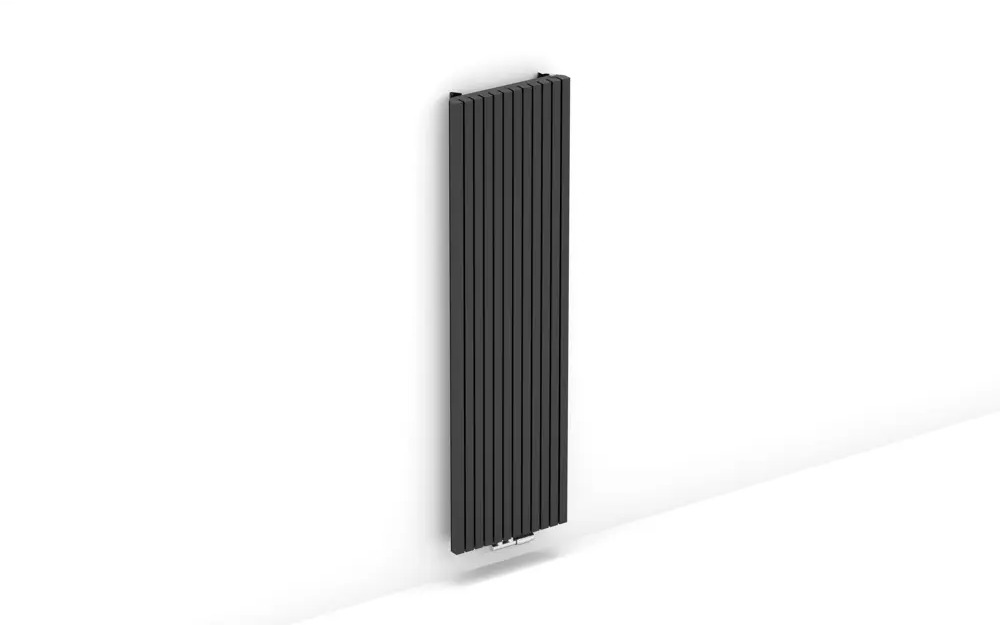 91366547 Радиатор Jaga Tetra Wall 50 0 секций 1800x330 мм. нижнее подключение сталь текстурированный черный STLM-0943012