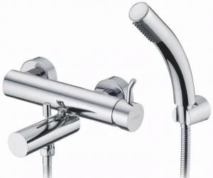 JUSTIME Смеситель для ванны настенный на 3 отверстия из хромированной латуни с ручным душем Simple 6768-94-81cp