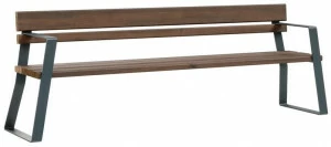 Väliala Скамья из стали и дерева со спинкой