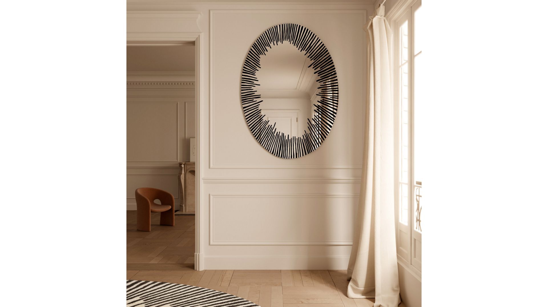 Овальное настенное зеркало ROCHE BOBOIS Equinoxe ARCH-00127779 - Вид №1