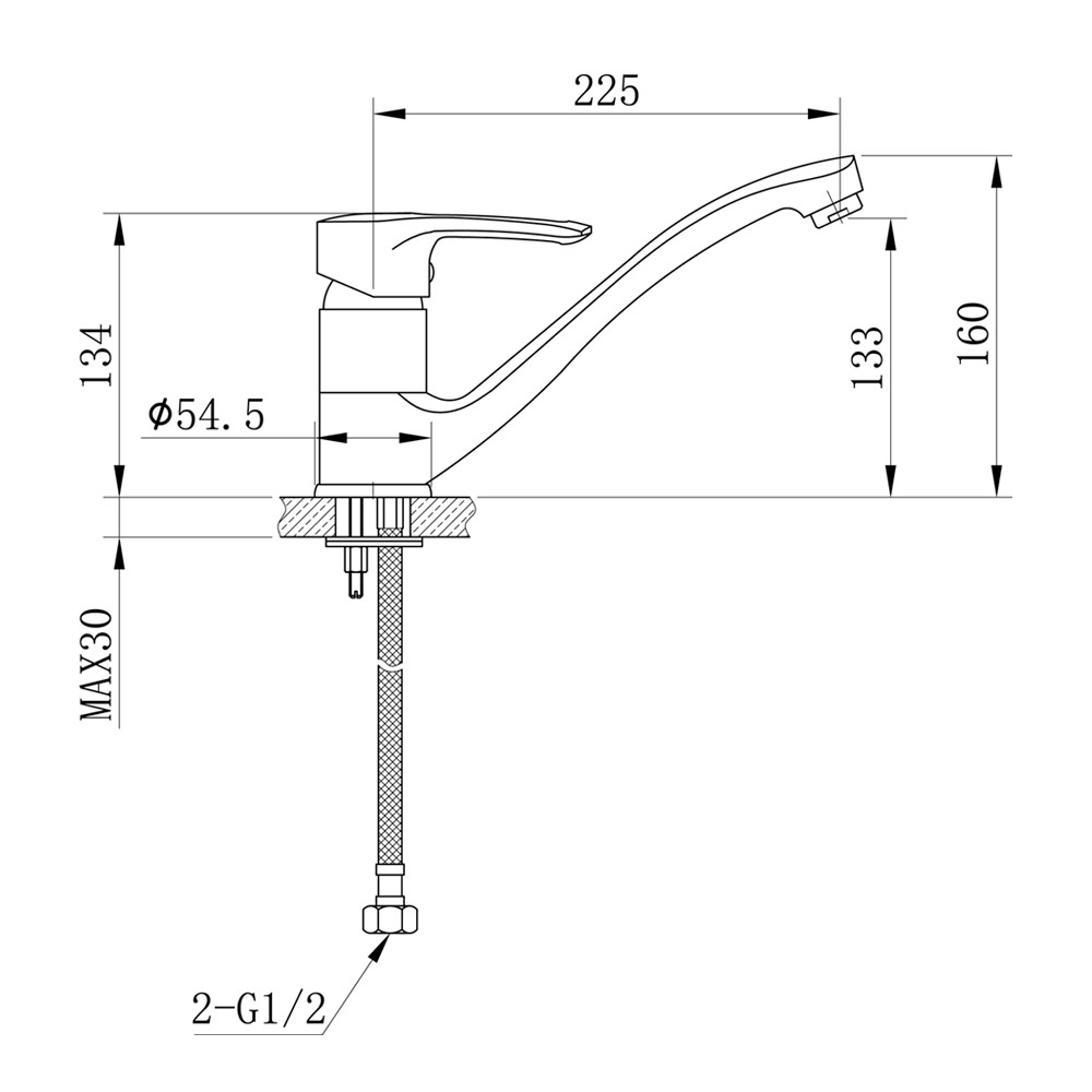 Смеситель для кухни Raiber Zenos R1101 однорычажный R1101 Santreyd  - Вид №5