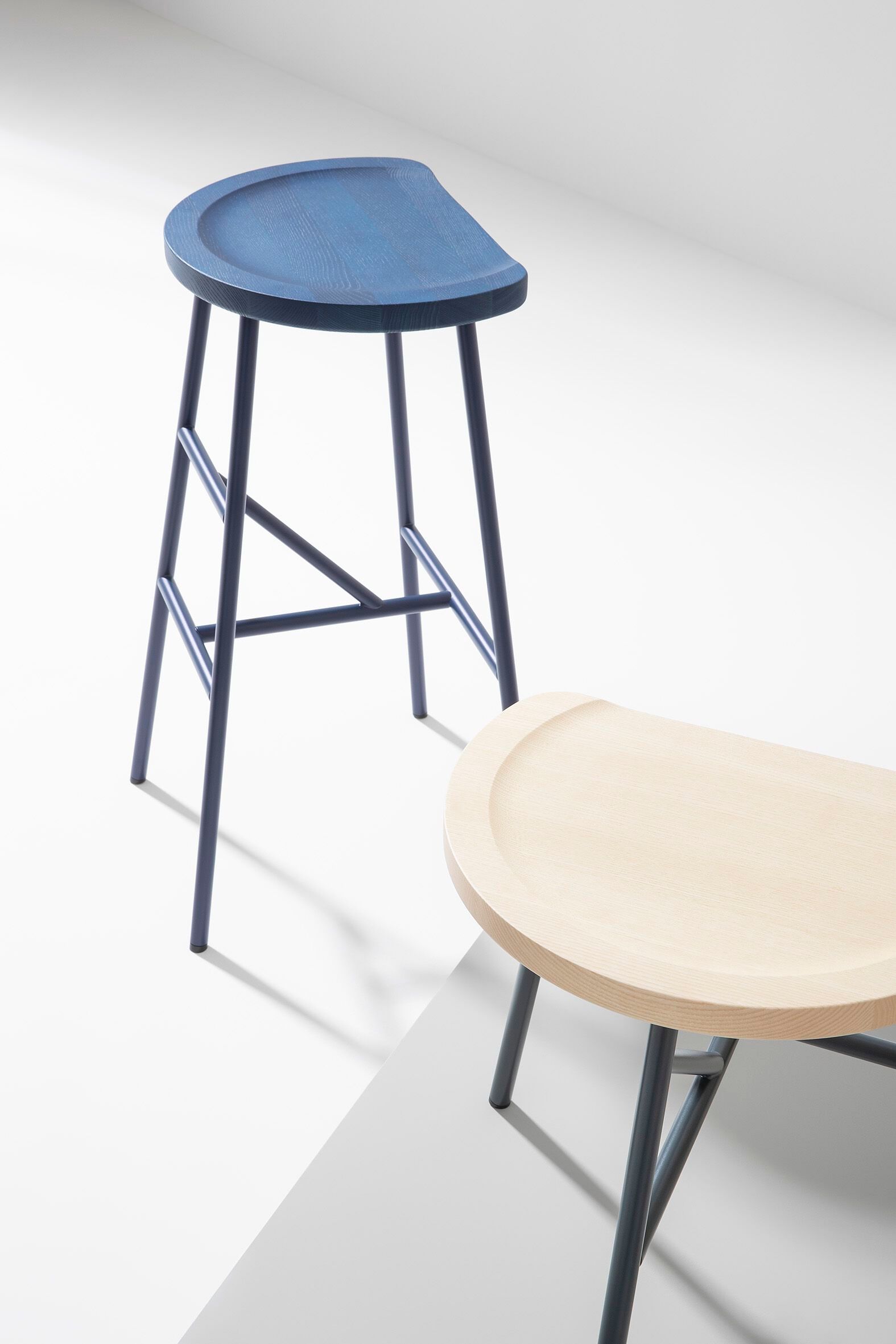 Высокий стул из стали и ясеня Billiani Puccio ARCH-00044811 - Вид №2