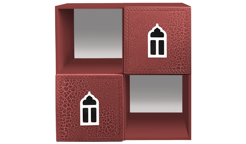 Полка детская квадратная "Венеция-2" МАНДАРИН ВЕНЕЦИЯ 178674 Красный Santreyd - Вид №3