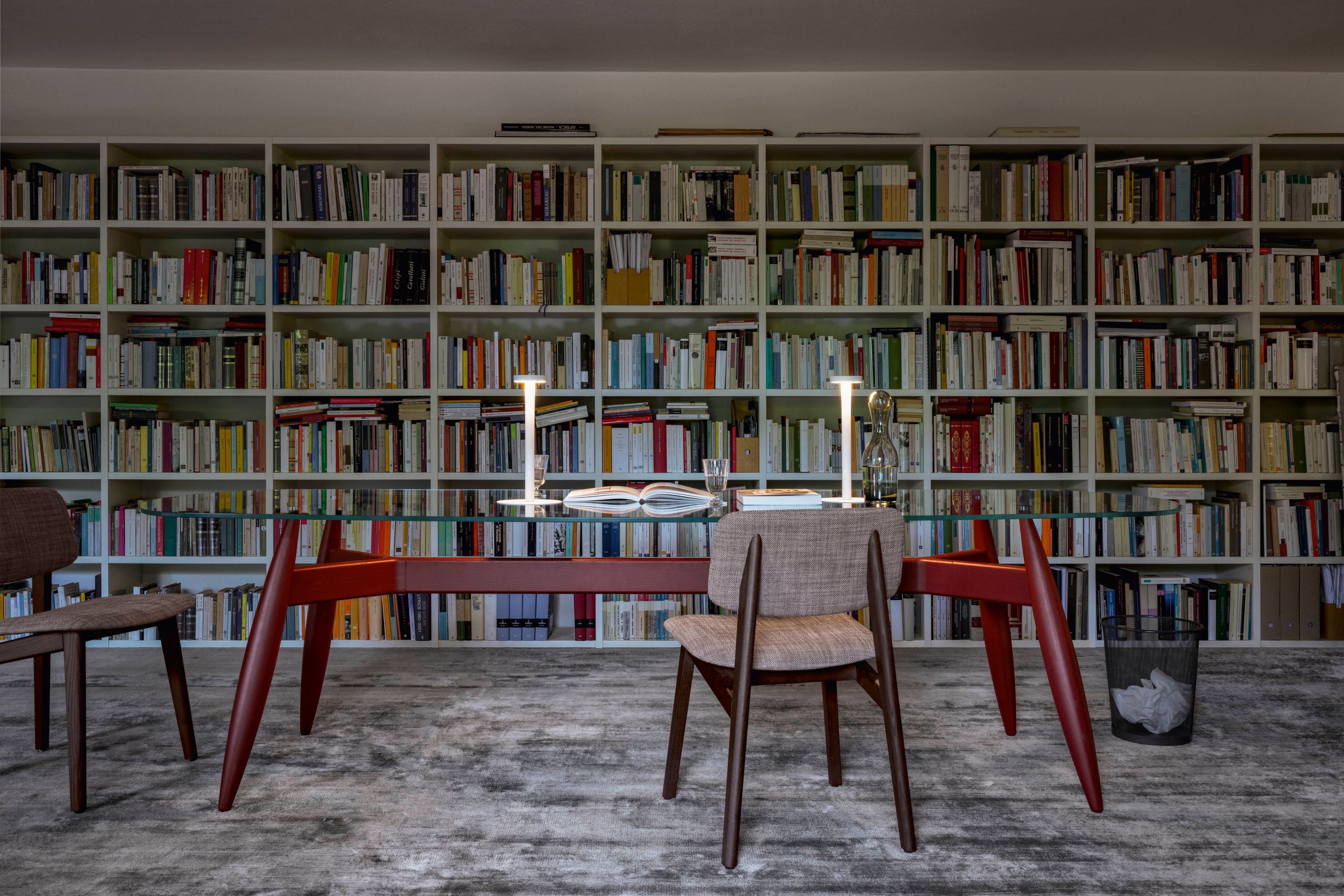 Прямоугольный стол из дерева и стекла Alf DaFrè FUSELLO ARCH-00103906 - Вид №1