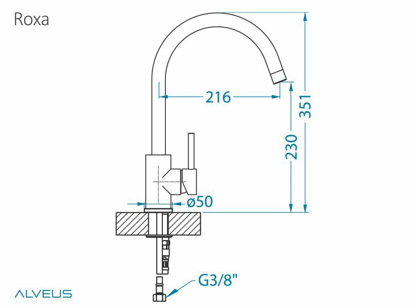 Смеситель кухонный  Alveus Roxa 1129038 - Вид №1