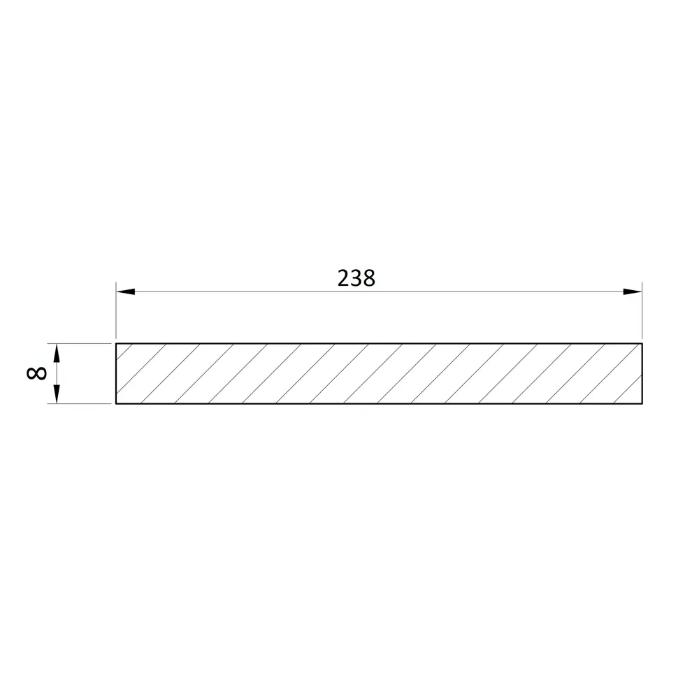 Добор прямой 2070x238х8 мм ПВХ ламинация цвет венге КРОНОПРОФИЛЬ STLM-2087776 - Вид №2