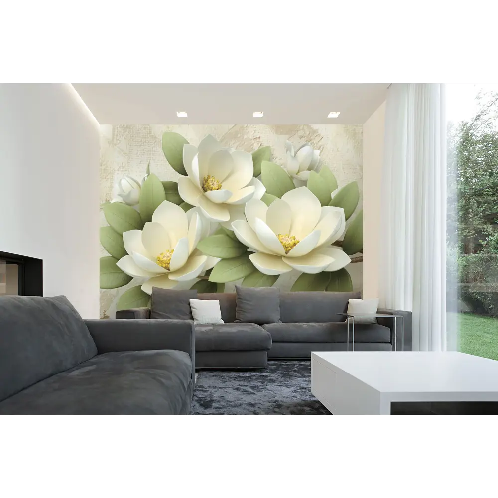 Фотообои «Веточка лотоса» 3D флизелиновые 300x270 см L12-959 FBRUSH 3D FLIZART STLM-2103703 - Вид №1