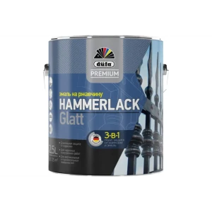 90780536 Эмаль по ржавчине 3 в 1 Dufa Premium Hammerlack глянцевый цвет белый 2.5 л STLM-0859009