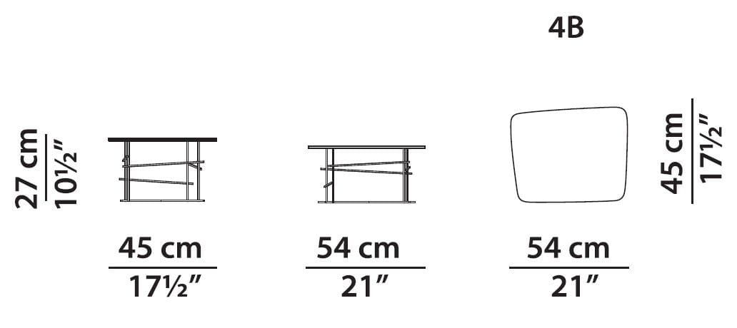 Журнальный столик из нержавеющей стали Baxter COPENAGHEN ARCH-00000051 - Вид №6