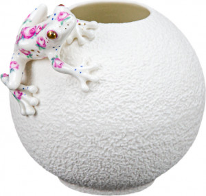 10647250 RUPOR manufactory Ваза Rupor "Лягушка" роспись,14см, фарфор Фарфор