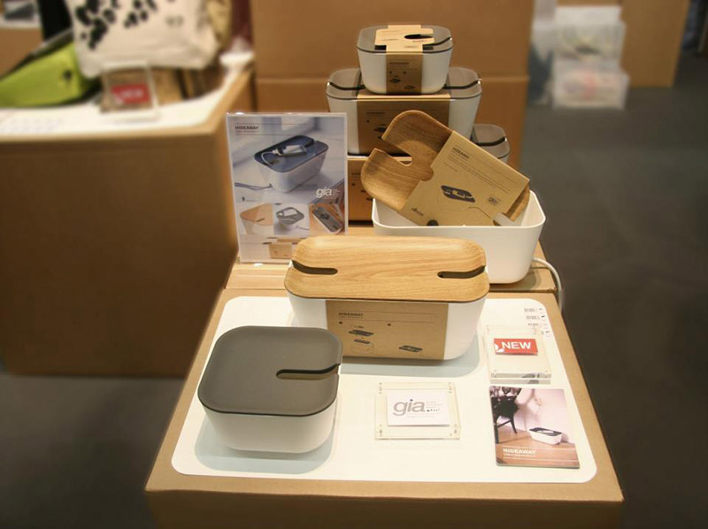 Органайзер бело-коричневый для проводов средний Hideaway BOSIGN  00-3872049 Белый;коричневый  - Вид №2