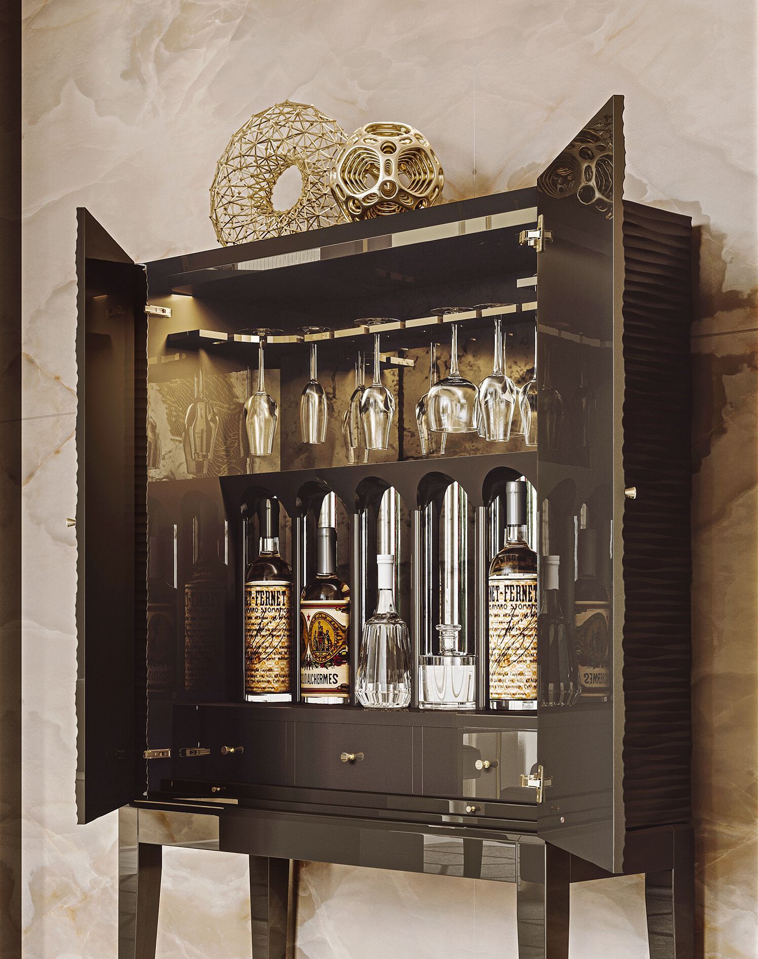 Деревянный барный шкаф Bizzotto Italia Atmosphera ARCH-00082549 - Вид №1