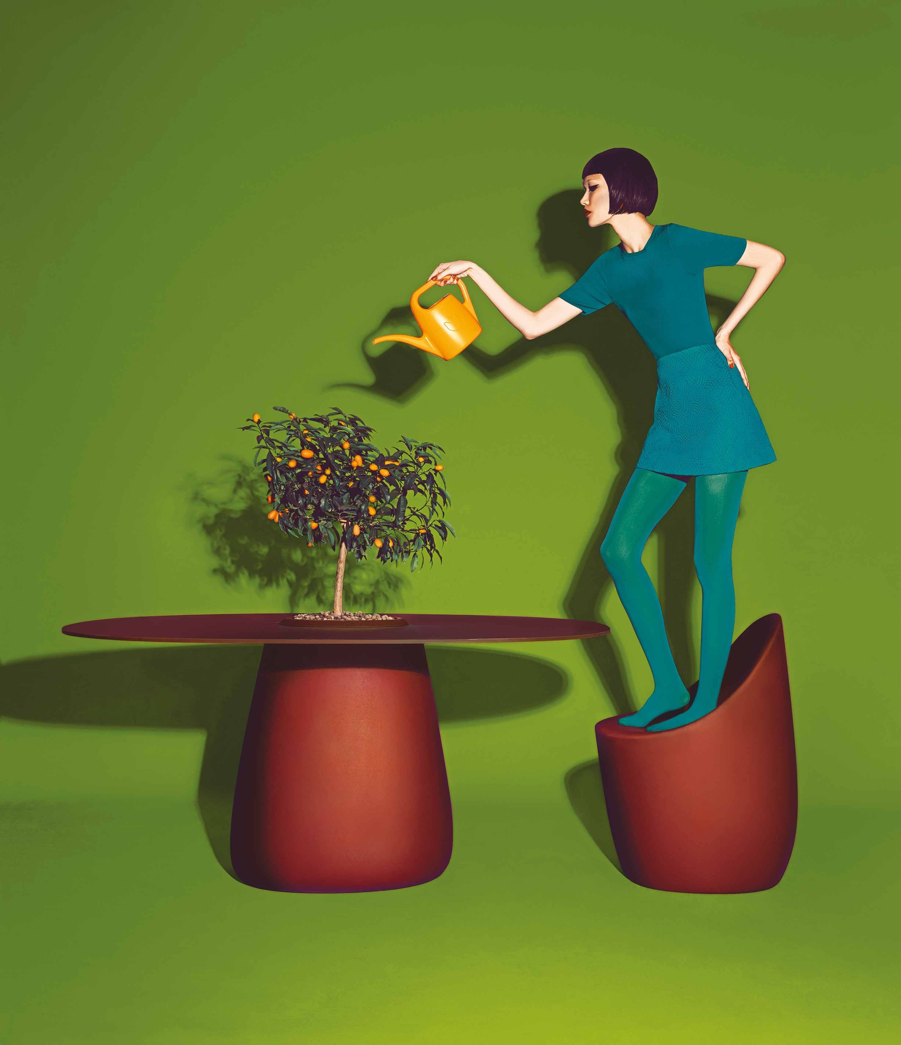 Овальный садовый стол HPL Qeeboo Булыжник ARCH-00121548 - Вид №3