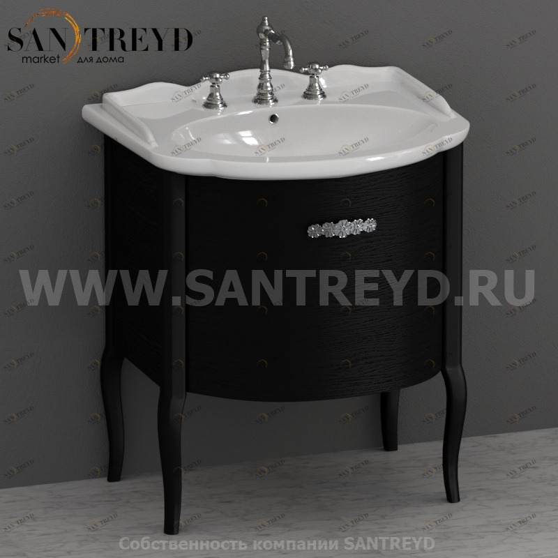 PS071RN Напольная тумба 80 см цвет Южные ночи Globo Paestum Италия Ceramica Globo