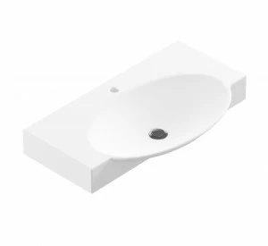 Подвесная раковина настенная прямоугольная AQUATON ИНФИНИТИ белая