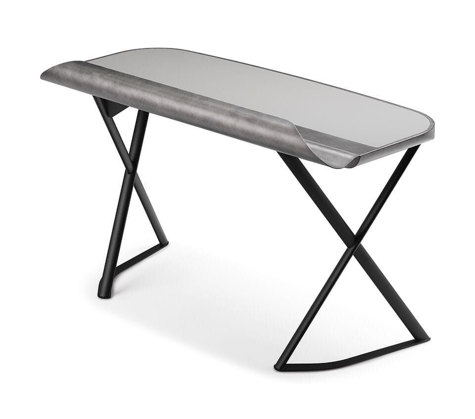 Стальной и кожаный письменный стол Cattelan italia Cocoon ARCH-00094461